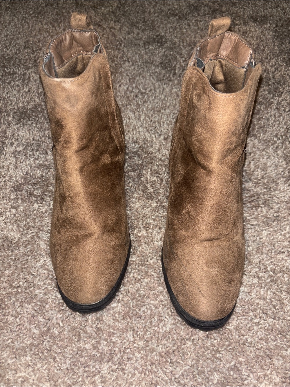 Suede booties